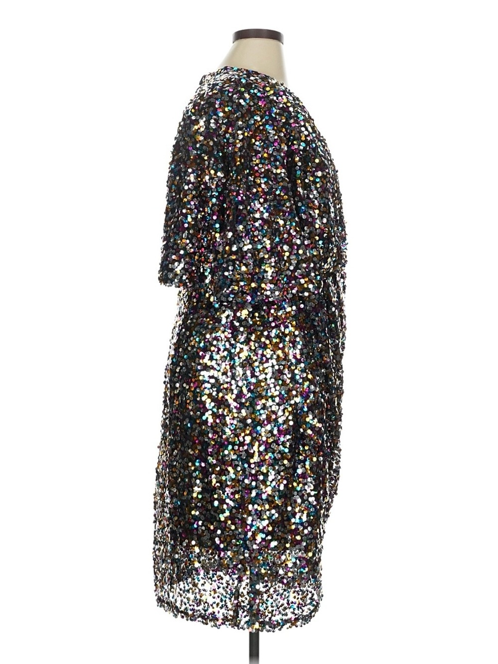 Multicolor Sequin Shift Dress - Women's Party Dress - Picture 2 of 5